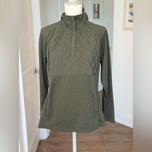 Avia Olive Green Quilted Sweatshirt